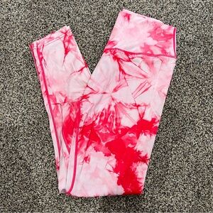 BALANCE ATHLETICA Women's Pink Tie-Dye Leggings